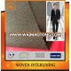 Woven interlining fabric for garment